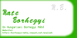 mate borhegyi business card