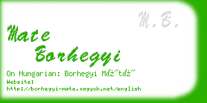 mate borhegyi business card